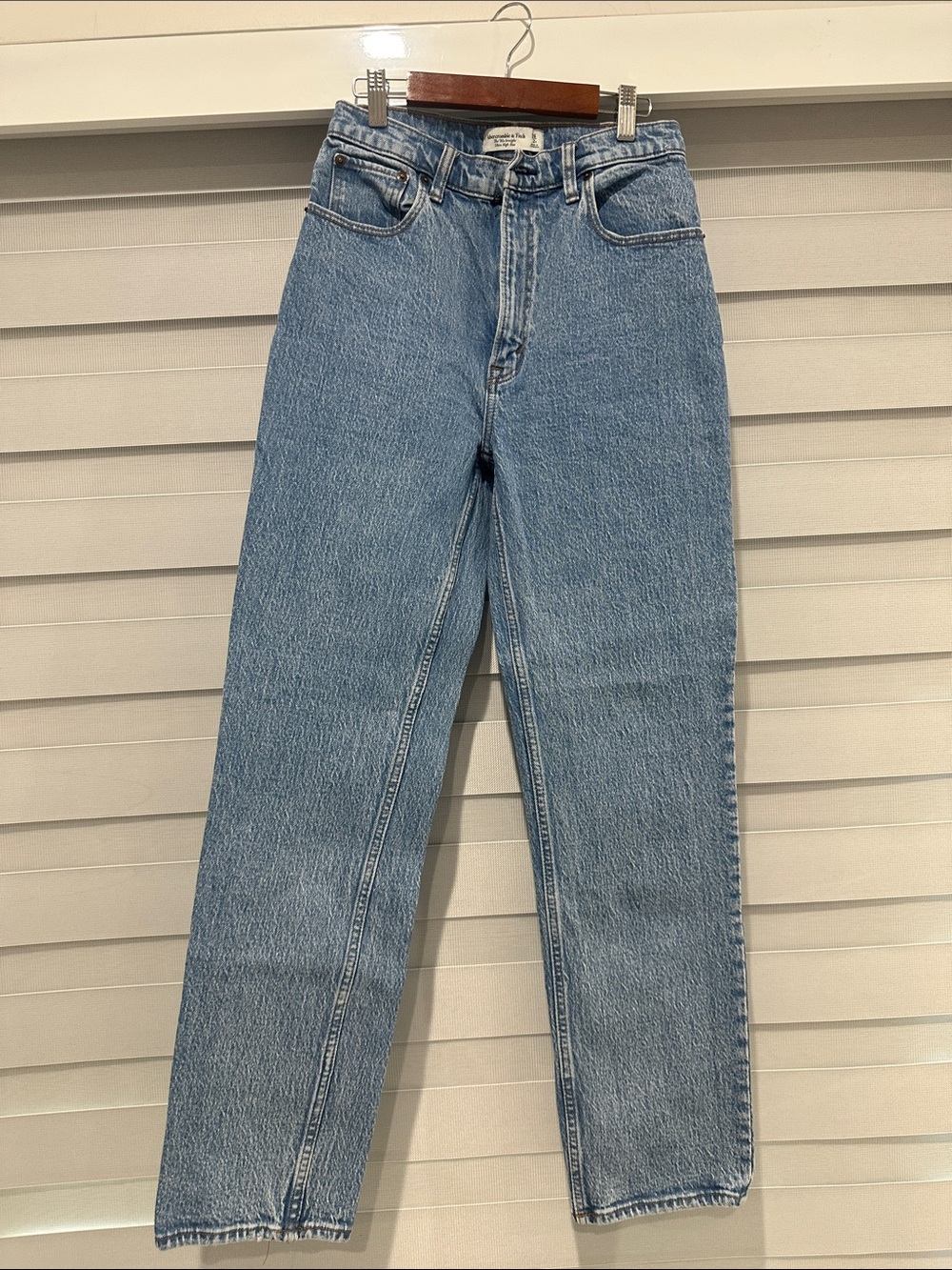 Abercrombie & Fitch Light Blue Straight-Leg Jeans